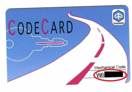 Taille de clé Piaggio sur code