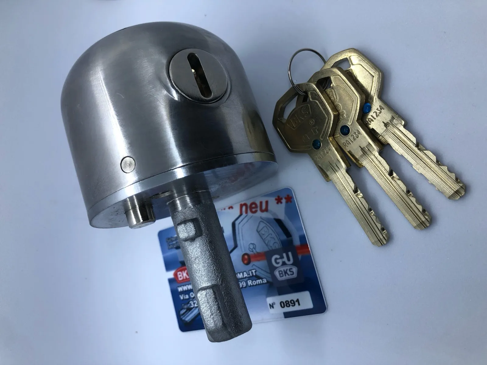 Cadenas Corazzato avec 3 Clés avec Scheda de sécurité